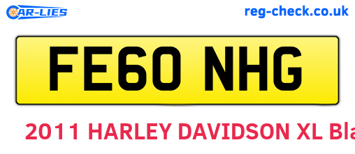 FE60NHG are the vehicle registration plates.