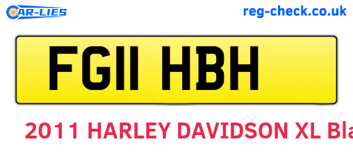 FG11HBH are the vehicle registration plates.