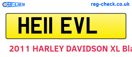 HE11EVL are the vehicle registration plates.