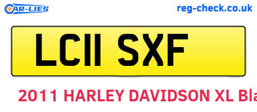 LC11SXF are the vehicle registration plates.