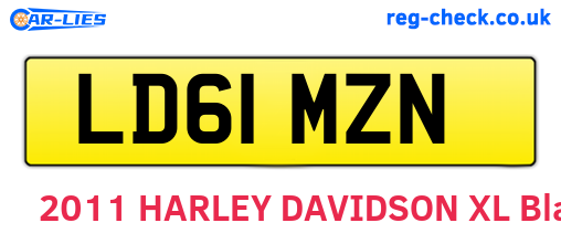 LD61MZN are the vehicle registration plates.