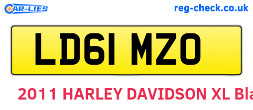 LD61MZO are the vehicle registration plates.