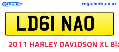 LD61NAO are the vehicle registration plates.