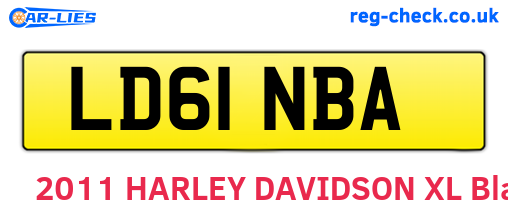 LD61NBA are the vehicle registration plates.