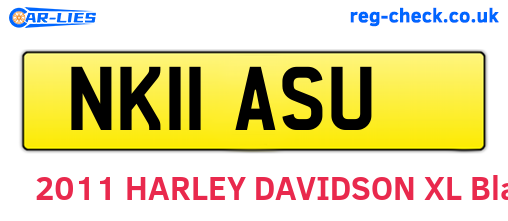 NK11ASU are the vehicle registration plates.
