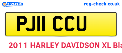 PJ11CCU are the vehicle registration plates.