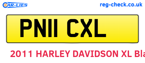 PN11CXL are the vehicle registration plates.