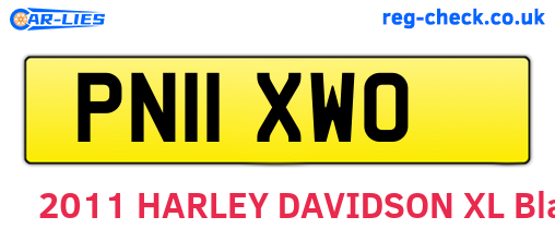 PN11XWO are the vehicle registration plates.