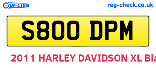 S800DPM are the vehicle registration plates.