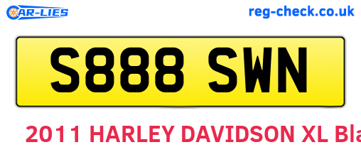 S888SWN are the vehicle registration plates.