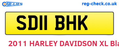 SD11BHK are the vehicle registration plates.