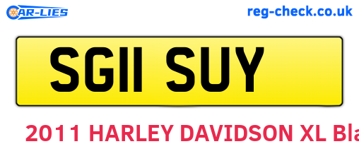 SG11SUY are the vehicle registration plates.