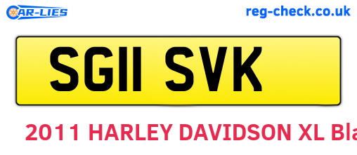 SG11SVK are the vehicle registration plates.