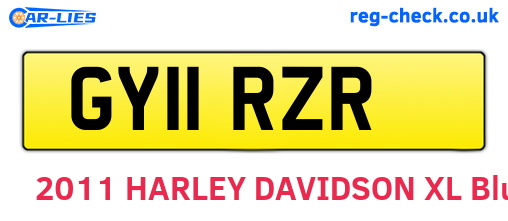 GY11RZR are the vehicle registration plates.