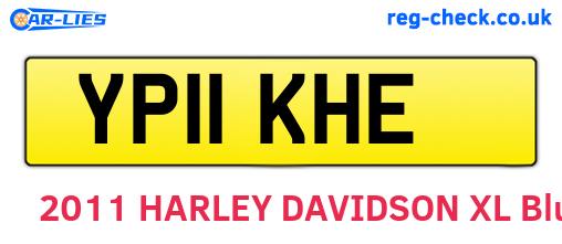 YP11KHE are the vehicle registration plates.