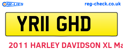 YR11GHD are the vehicle registration plates.