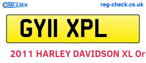 GY11XPL are the vehicle registration plates.