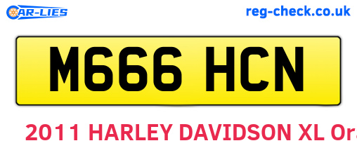 M666HCN are the vehicle registration plates.