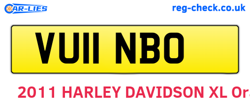 VU11NBO are the vehicle registration plates.