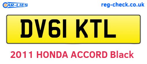 DV61KTL are the vehicle registration plates.