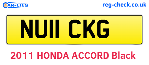 NU11CKG are the vehicle registration plates.