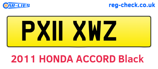 PX11XWZ are the vehicle registration plates.