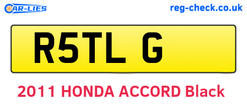 R5TLG are the vehicle registration plates.