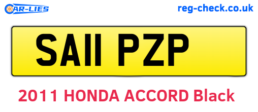 SA11PZP are the vehicle registration plates.