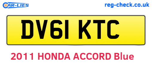 DV61KTC are the vehicle registration plates.