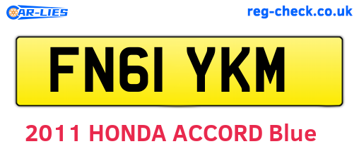 FN61YKM are the vehicle registration plates.