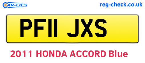 PF11JXS are the vehicle registration plates.