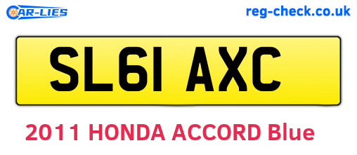 SL61AXC are the vehicle registration plates.