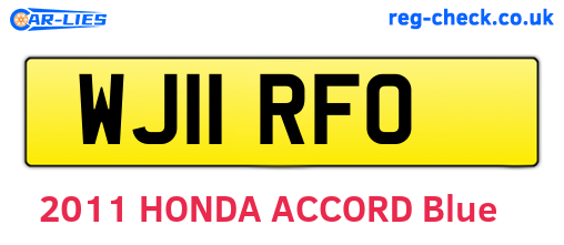 WJ11RFO are the vehicle registration plates.