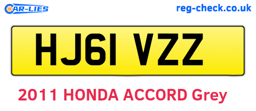 HJ61VZZ are the vehicle registration plates.