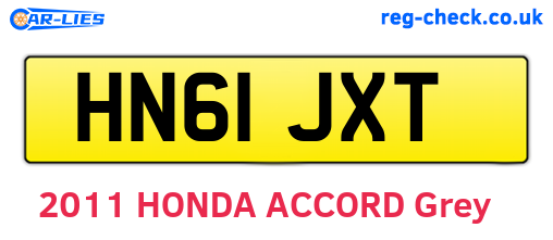HN61JXT are the vehicle registration plates.