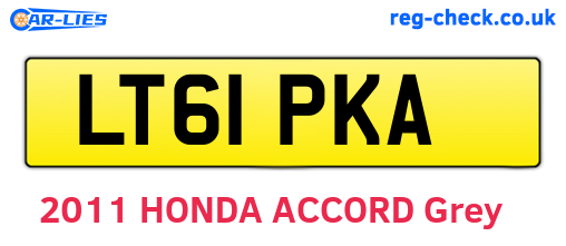 LT61PKA are the vehicle registration plates.