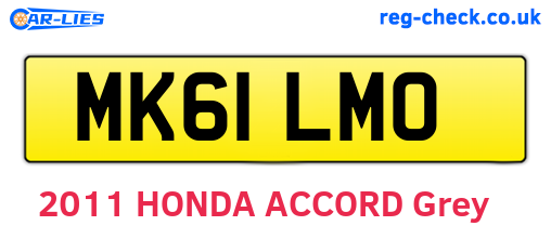 MK61LMO are the vehicle registration plates.