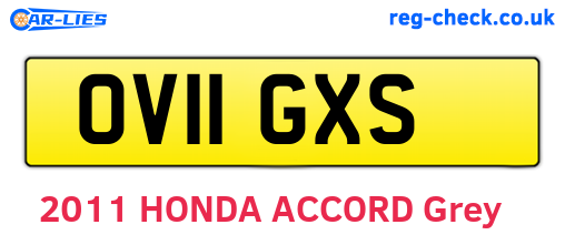 OV11GXS are the vehicle registration plates.