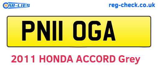 PN11OGA are the vehicle registration plates.