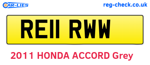 RE11RWW are the vehicle registration plates.