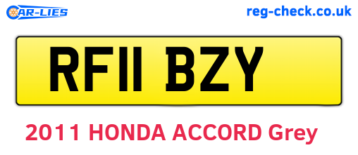 RF11BZY are the vehicle registration plates.