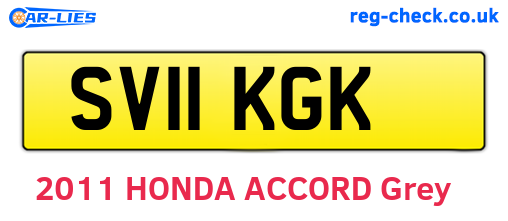 SV11KGK are the vehicle registration plates.
