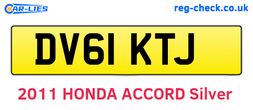 DV61KTJ are the vehicle registration plates.