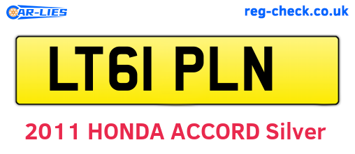 LT61PLN are the vehicle registration plates.