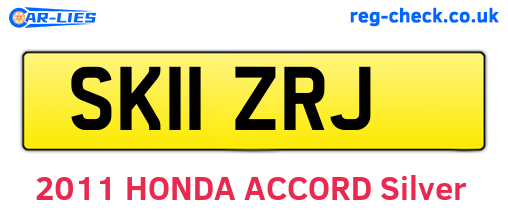SK11ZRJ are the vehicle registration plates.