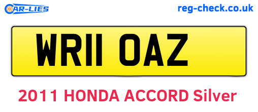 WR11OAZ are the vehicle registration plates.