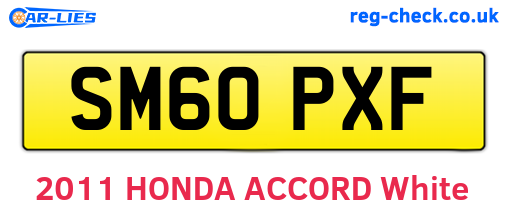 SM60PXF are the vehicle registration plates.