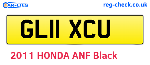 GL11XCU are the vehicle registration plates.