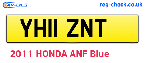 YH11ZNT are the vehicle registration plates.