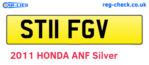 ST11FGV are the vehicle registration plates.